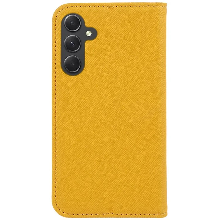 For Samsung Galaxy A16 5G Case PU Leather Cross Texture Phone Cover Strong Magnetic Suction