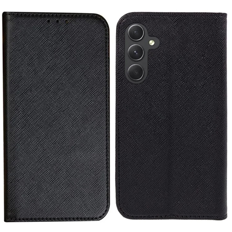 For Samsung Galaxy A16 5G Case PU Leather Cross Texture Phone Cover Strong Magnetic Suction