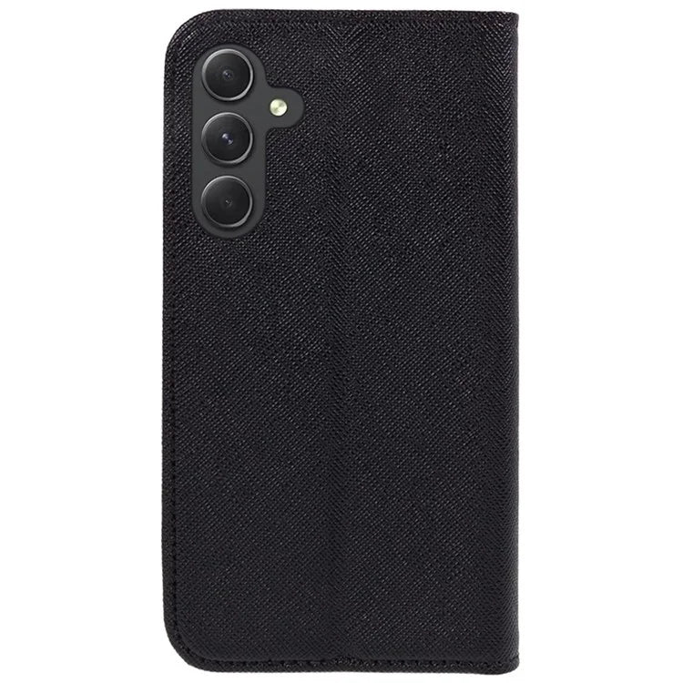 For Samsung Galaxy A16 5G Case PU Leather Cross Texture Phone Cover Strong Magnetic Suction