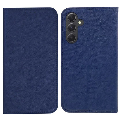 For Samsung Galaxy A16 5G Case PU Leather Cross Texture Phone Cover Strong Magnetic Suction