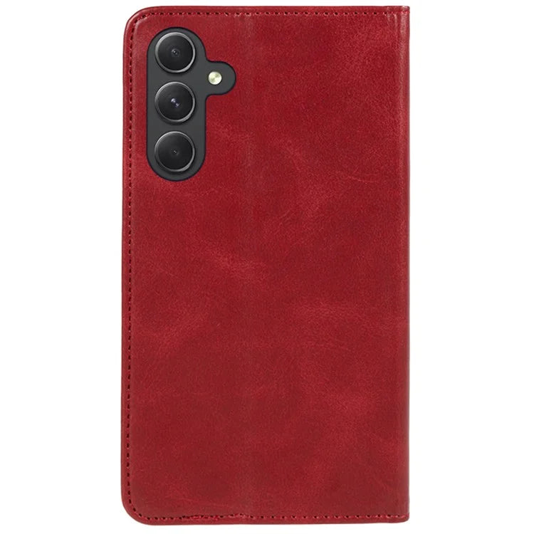For Samsung Galaxy A16 5G Case Leather Flip Shockproof Calf Texture Phone Cover