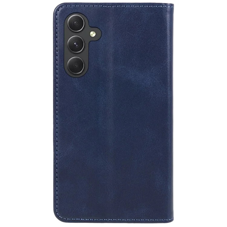 For Samsung Galaxy A16 5G Case Leather Flip Shockproof Calf Texture Phone Cover
