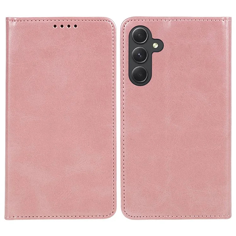 For Samsung Galaxy A16 5G Case Leather Flip Shockproof Calf Texture Phone Cover