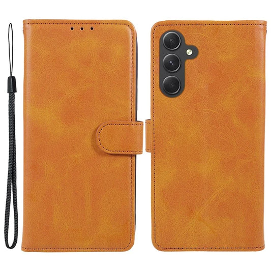 For Samsung Galaxy A16 5G Case PU Leather Stand Magnetic Closure Phone Cover Calf Texture