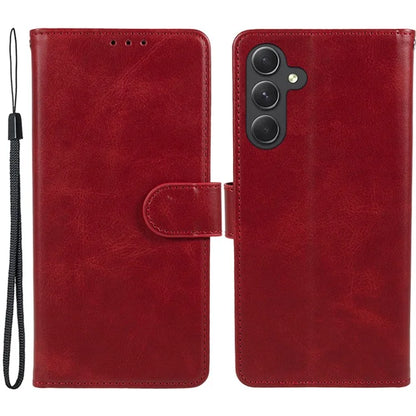 For Samsung Galaxy A16 5G Case PU Leather Stand Magnetic Closure Phone Cover Calf Texture