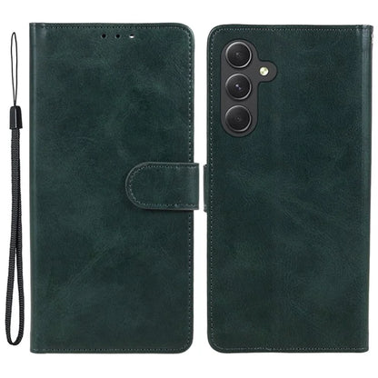 For Samsung Galaxy A16 5G Case PU Leather Stand Magnetic Closure Phone Cover Calf Texture
