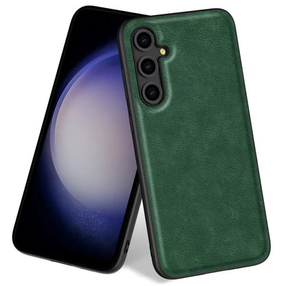 For Samsung Galaxy A16 5G Case Retro Leather Coated PC+TPU Anti-Shock Phone Cover