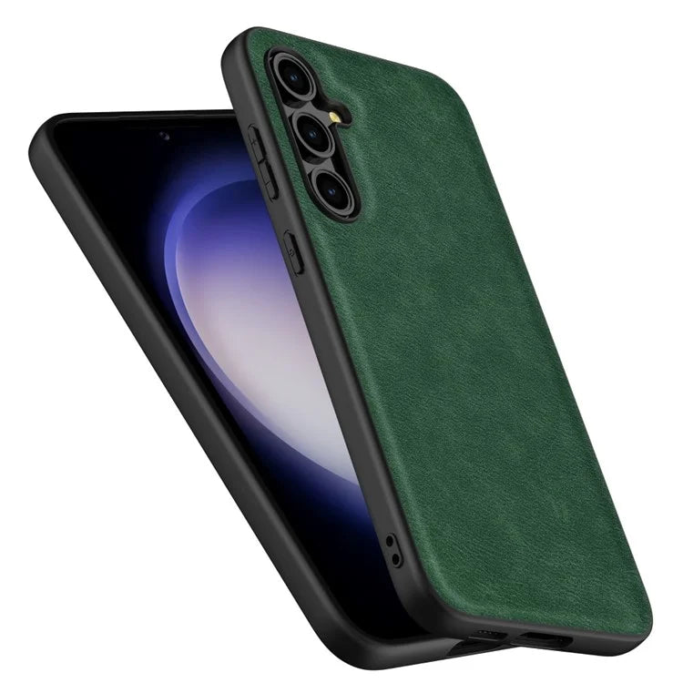 For Samsung Galaxy A16 5G Case Retro Leather Coated PC+TPU Anti-Shock Phone Cover