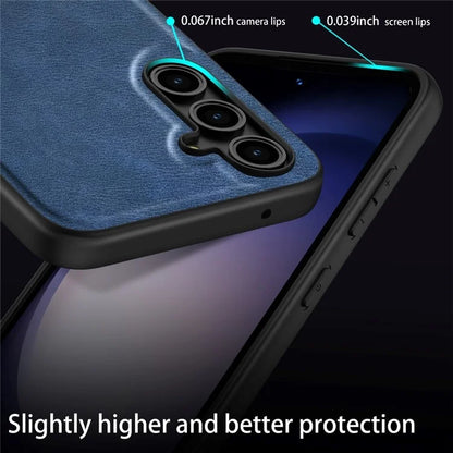 For Samsung Galaxy A16 5G Case Retro Leather Coated PC+TPU Anti-Shock Phone Cover