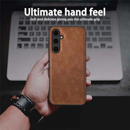 For Samsung Galaxy A16 5G Case Retro Leather Coated PC+TPU Anti-Shock Phone Cover