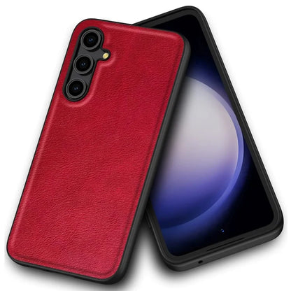 For Samsung Galaxy A16 5G Case Retro Leather Coated PC+TPU Anti-Shock Phone Cover