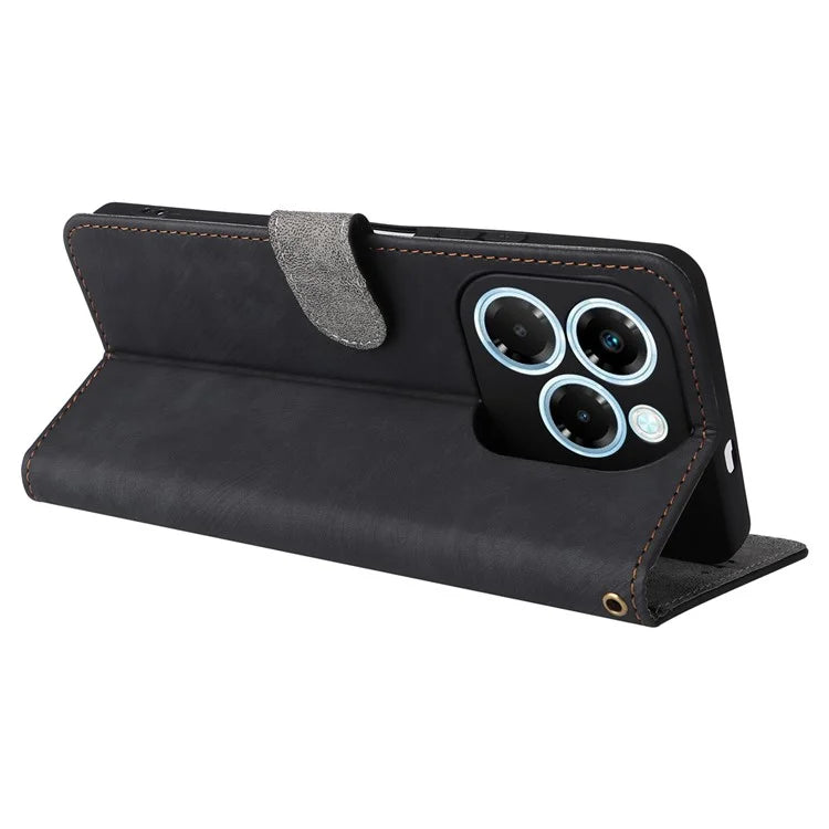 For Infinix Note 40X 5G X6838 Wallet Case RFID Blocking PU Leather Cover Stand View