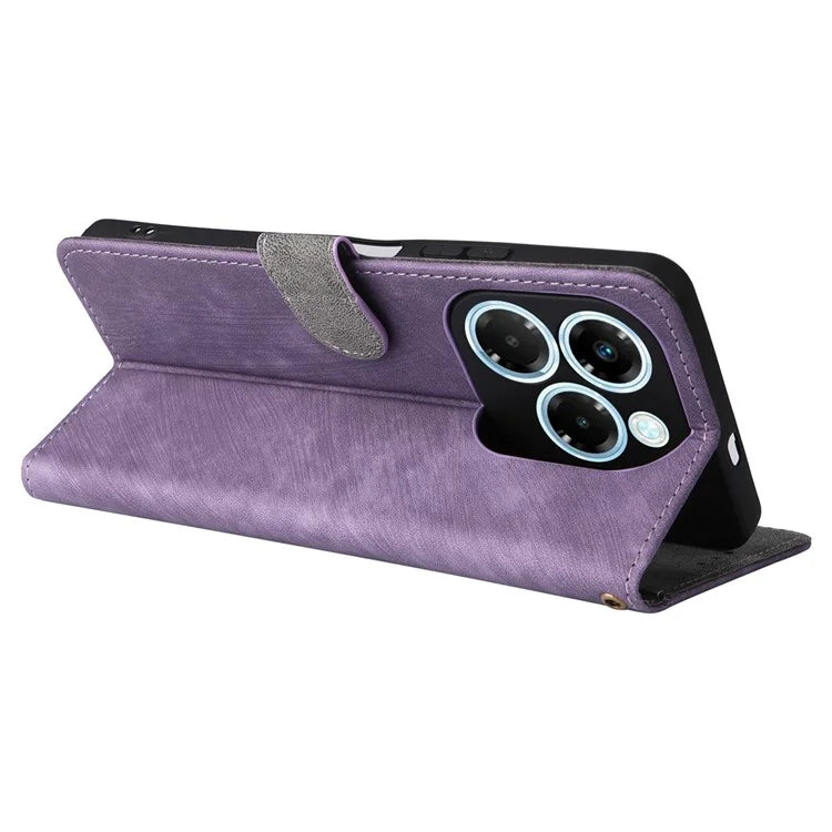 For Infinix Note 40X 5G X6838 Wallet Case RFID Blocking PU Leather Cover Stand View