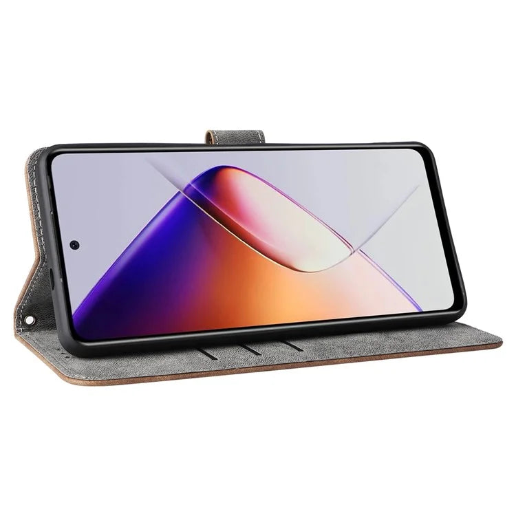 For Infinix Note 40X 5G X6838 Wallet Case RFID Blocking PU Leather Cover Stand View