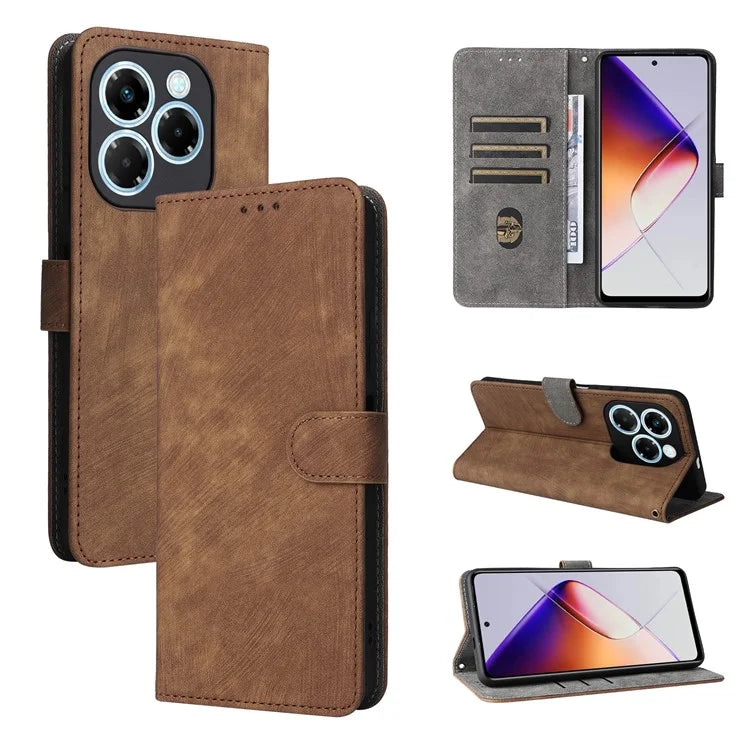 For Infinix Note 40X 5G X6838 Wallet Case RFID Blocking PU Leather Cover Stand View