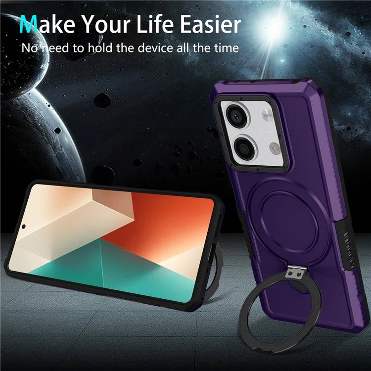 For Xiaomi Redmi Note 13 5G Case Ring Holder Kickstand TPU+PC Phone Cover