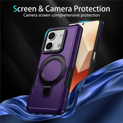 For Xiaomi Redmi Note 13 5G Case Ring Holder Kickstand TPU+PC Phone Cover
