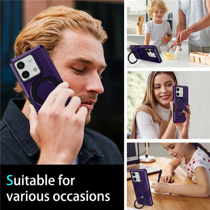 For Xiaomi Redmi Note 13 5G Case Ring Holder Kickstand TPU+PC Phone Cover