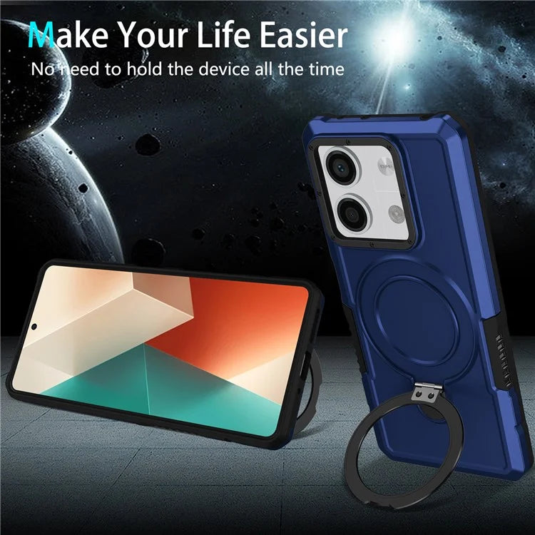 For Xiaomi Redmi Note 13 5G Case Ring Holder Kickstand TPU+PC Phone Cover