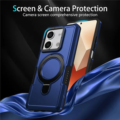 For Xiaomi Redmi Note 13 5G Case Ring Holder Kickstand TPU+PC Phone Cover