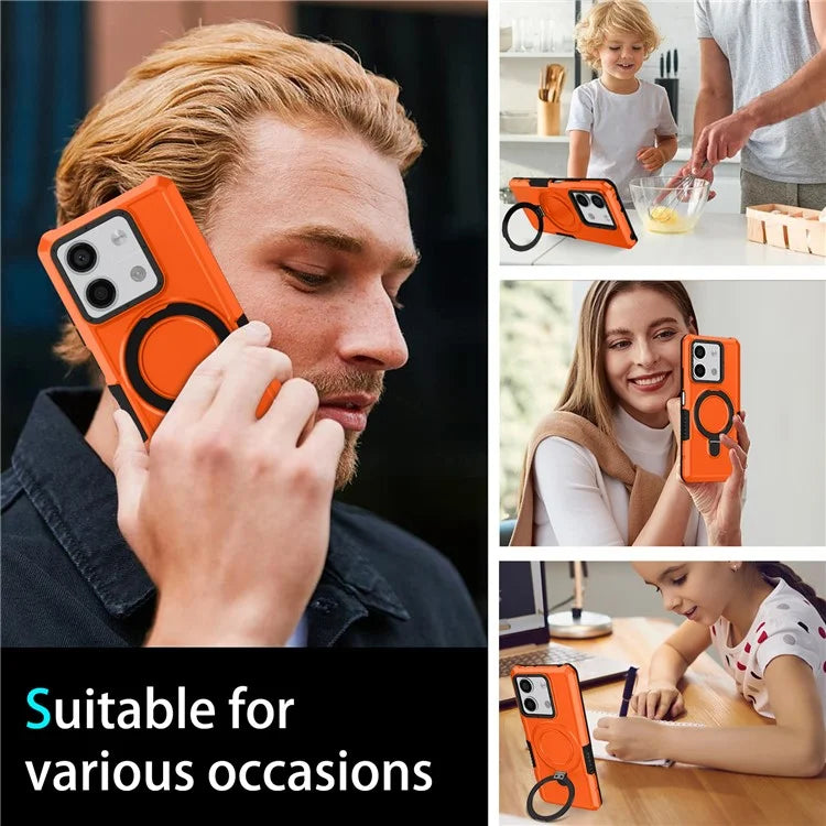 For Xiaomi Redmi Note 13 5G Case Ring Holder Kickstand TPU+PC Phone Cover
