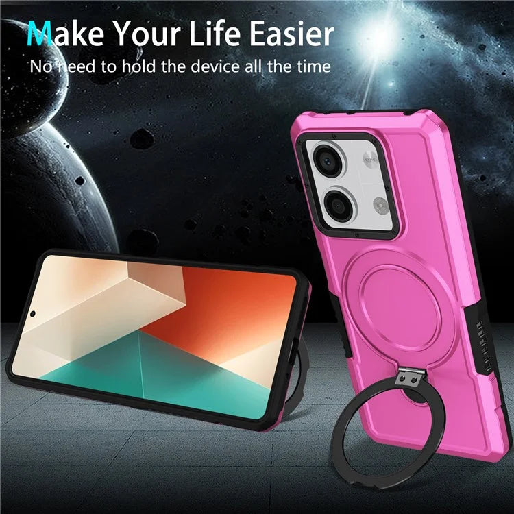 For Xiaomi Redmi Note 13 5G Case Ring Holder Kickstand TPU+PC Phone Cover