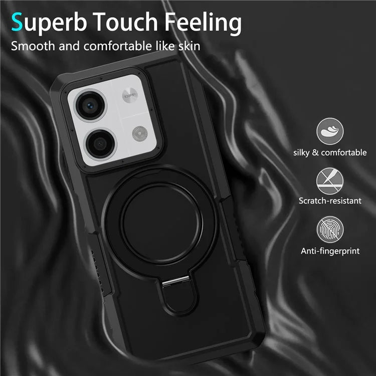 For Xiaomi Redmi Note 13 5G Case Ring Holder Kickstand TPU+PC Phone Cover