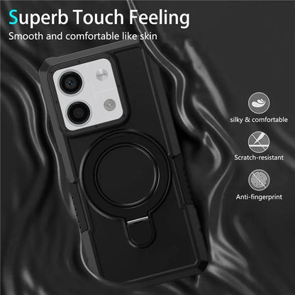 For Xiaomi Redmi Note 13 5G Case Ring Holder Kickstand TPU+PC Phone Cover