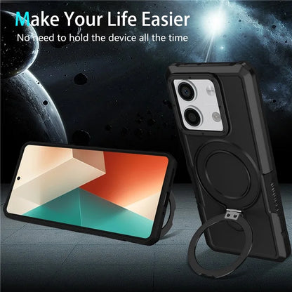 For Xiaomi Redmi Note 13 5G Case Ring Holder Kickstand TPU+PC Phone Cover