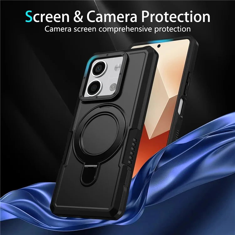 For Xiaomi Redmi Note 13 5G Case Ring Holder Kickstand TPU+PC Phone Cover