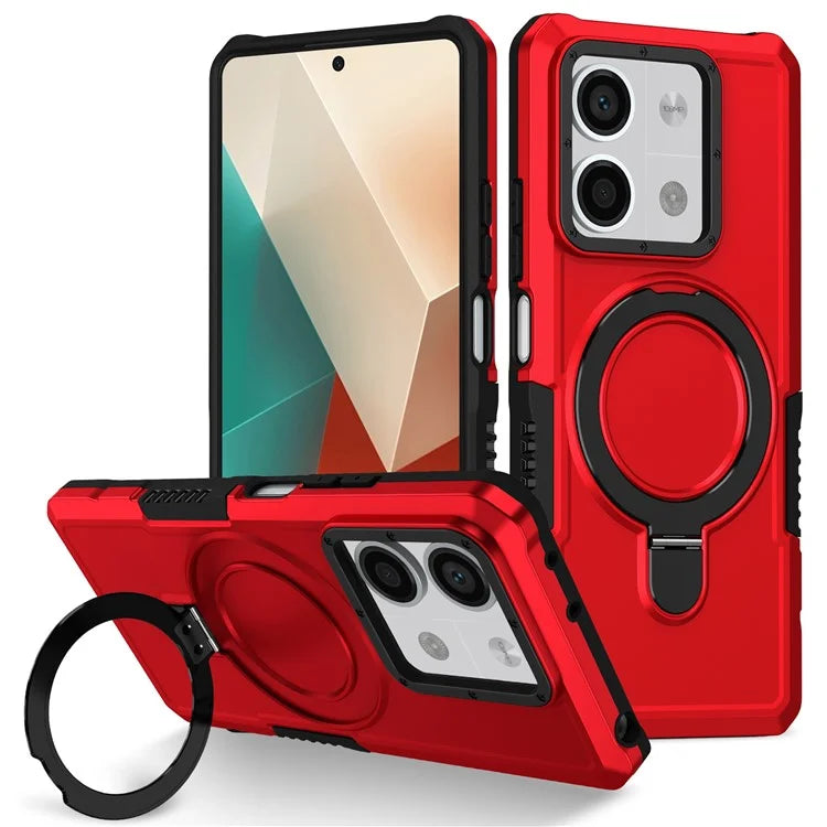For Xiaomi Redmi Note 13 5G Case Ring Holder Kickstand TPU+PC Phone Cover