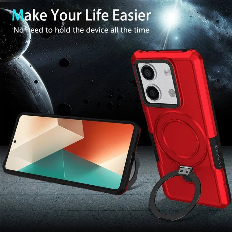 For Xiaomi Redmi Note 13 5G Case Ring Holder Kickstand TPU+PC Phone Cover