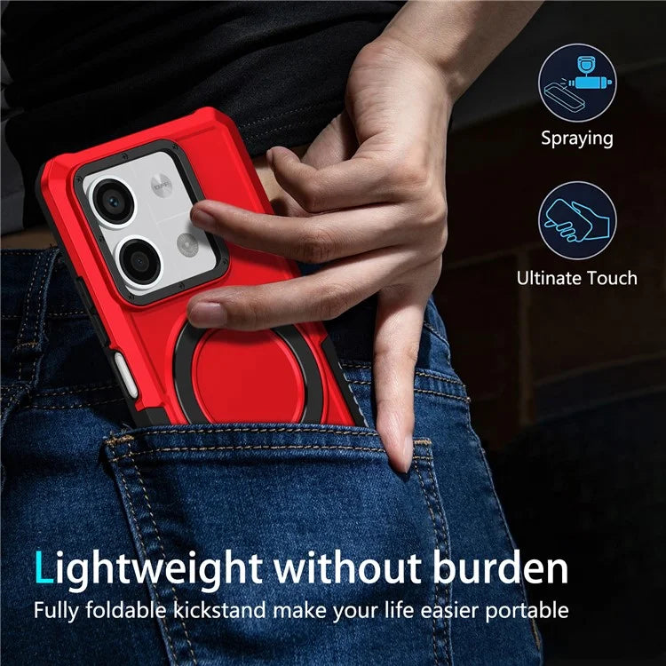 For Xiaomi Redmi Note 13 5G Case Ring Holder Kickstand TPU+PC Phone Cover