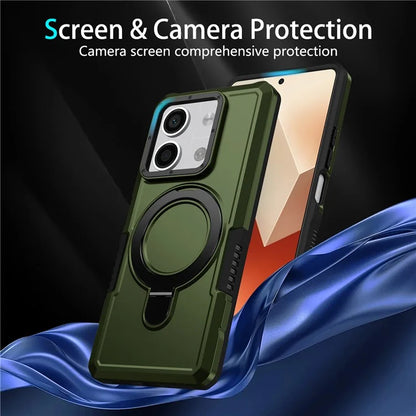 For Xiaomi Redmi Note 13 5G Case Ring Holder Kickstand TPU+PC Phone Cover