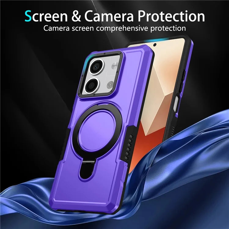 For Xiaomi Redmi Note 13 5G Case Ring Holder Kickstand TPU+PC Phone Cover
