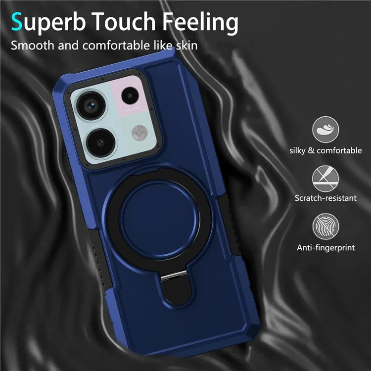 For Xiaomi Poco X6 5G / Redmi Note 13 Pro 5G Case Ring Holder Kickstand TPU+PC Phone Cover
