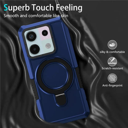 For Xiaomi Poco X6 5G / Redmi Note 13 Pro 5G Case Ring Holder Kickstand TPU+PC Phone Cover