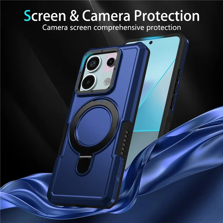 For Xiaomi Poco X6 5G / Redmi Note 13 Pro 5G Case Ring Holder Kickstand TPU+PC Phone Cover