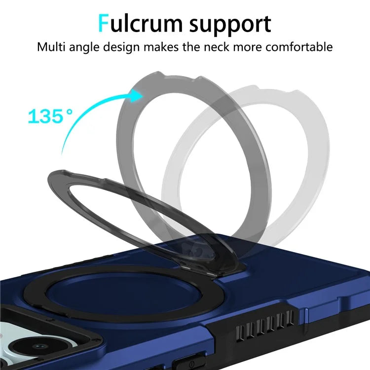 For Xiaomi Poco X6 5G / Redmi Note 13 Pro 5G Case Ring Holder Kickstand TPU+PC Phone Cover