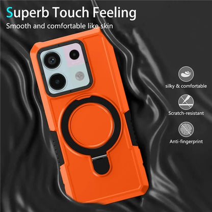 For Xiaomi Poco X6 5G / Redmi Note 13 Pro 5G Case Ring Holder Kickstand TPU+PC Phone Cover