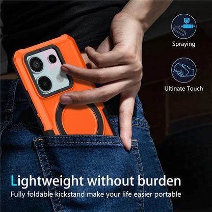 For Xiaomi Poco X6 5G / Redmi Note 13 Pro 5G Case Ring Holder Kickstand TPU+PC Phone Cover