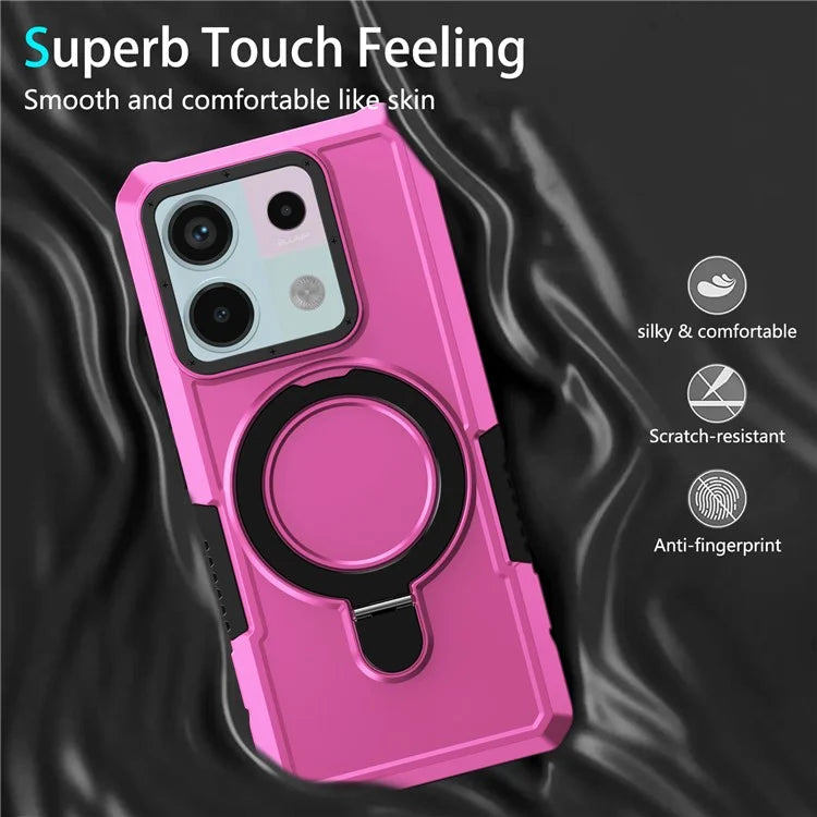 For Xiaomi Poco X6 5G / Redmi Note 13 Pro 5G Case Ring Holder Kickstand TPU+PC Phone Cover