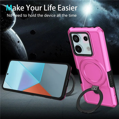 For Xiaomi Poco X6 5G / Redmi Note 13 Pro 5G Case Ring Holder Kickstand TPU+PC Phone Cover
