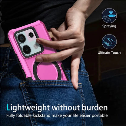 For Xiaomi Poco X6 5G / Redmi Note 13 Pro 5G Case Ring Holder Kickstand TPU+PC Phone Cover