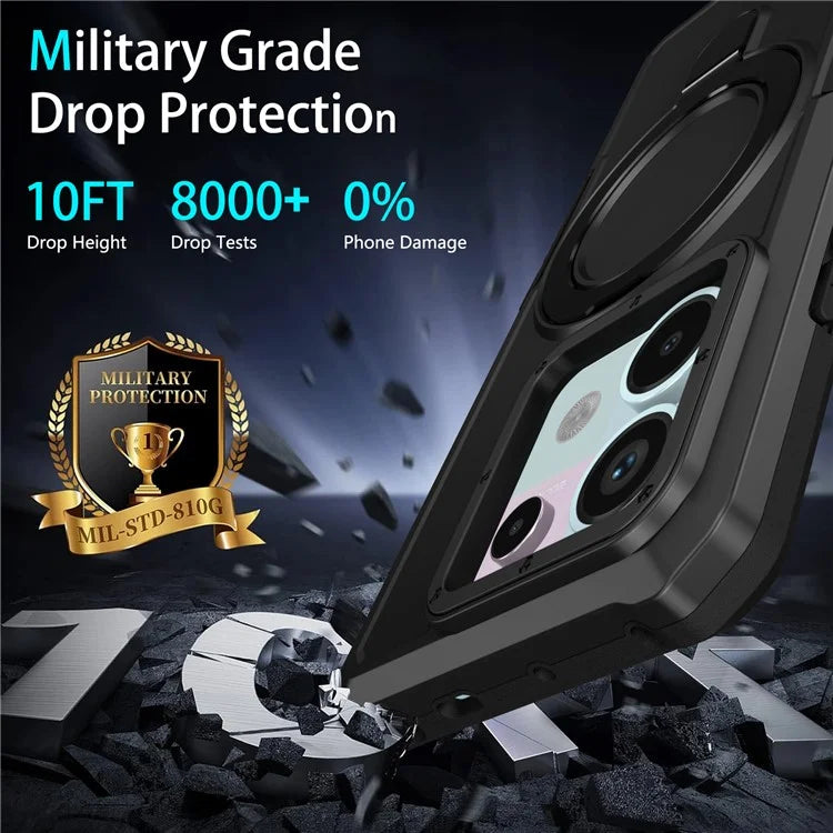 For Xiaomi Poco X6 5G / Redmi Note 13 Pro 5G Case Ring Holder Kickstand TPU+PC Phone Cover