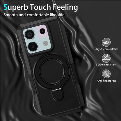 For Xiaomi Poco X6 5G / Redmi Note 13 Pro 5G Case Ring Holder Kickstand TPU+PC Phone Cover