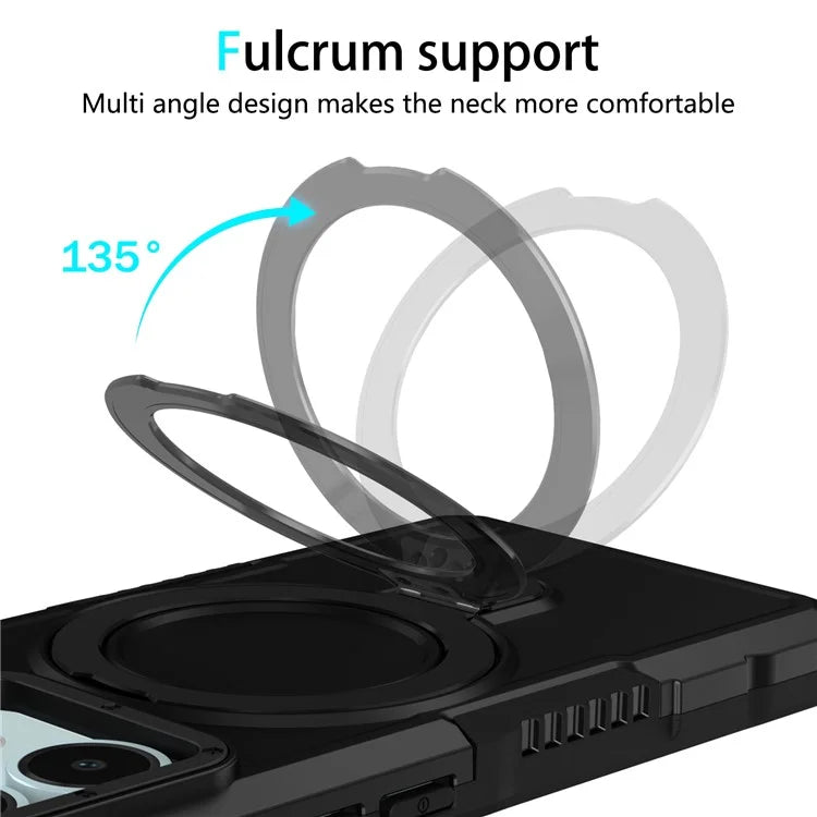 For Xiaomi Poco X6 5G / Redmi Note 13 Pro 5G Case Ring Holder Kickstand TPU+PC Phone Cover