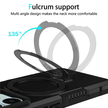 For Xiaomi Poco X6 5G / Redmi Note 13 Pro 5G Case Ring Holder Kickstand TPU+PC Phone Cover