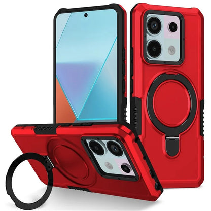 For Xiaomi Poco X6 5G / Redmi Note 13 Pro 5G Case Ring Holder Kickstand TPU+PC Phone Cover