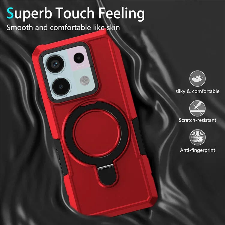 For Xiaomi Poco X6 5G / Redmi Note 13 Pro 5G Case Ring Holder Kickstand TPU+PC Phone Cover